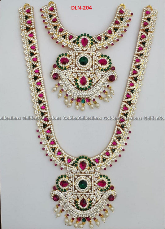 5 layered multicolour Long Necklace for Deity Alankaram