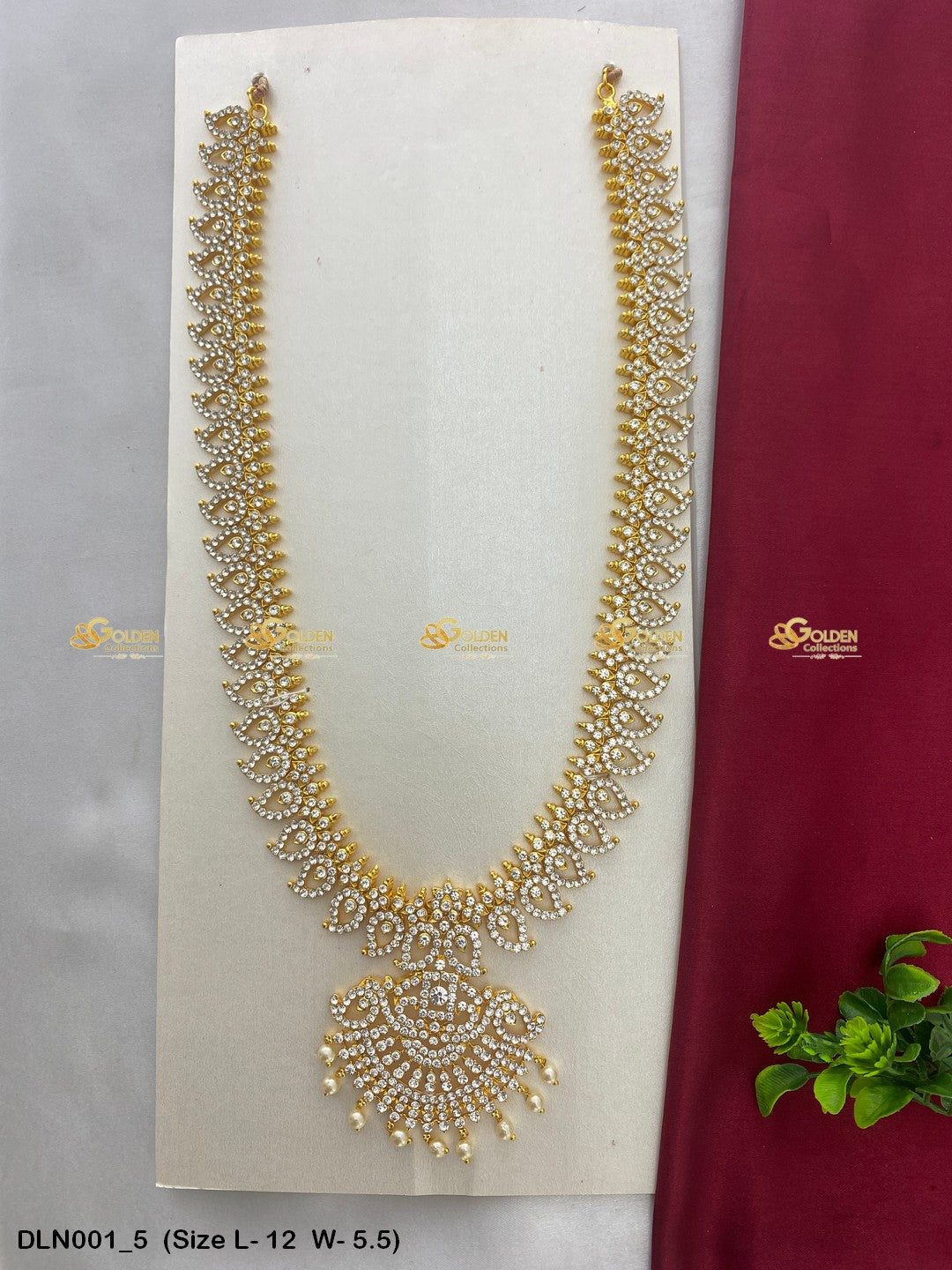 Amman Deity Long Necklace Collection Goldencollections Size: 12 X 5.5, Color: Multi, Style: 1 Step Image 5