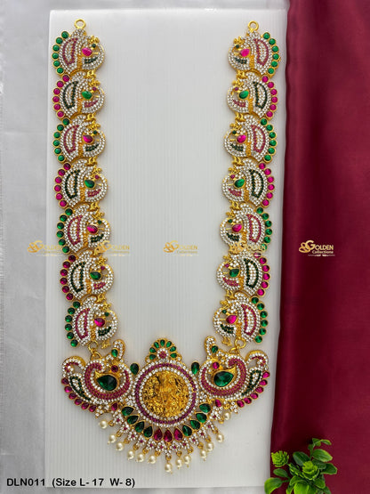 Amman Deity Long Necklace Set Goldencollections Size: 17 X 8, Color: Multi, Style: 1 Step Image 1