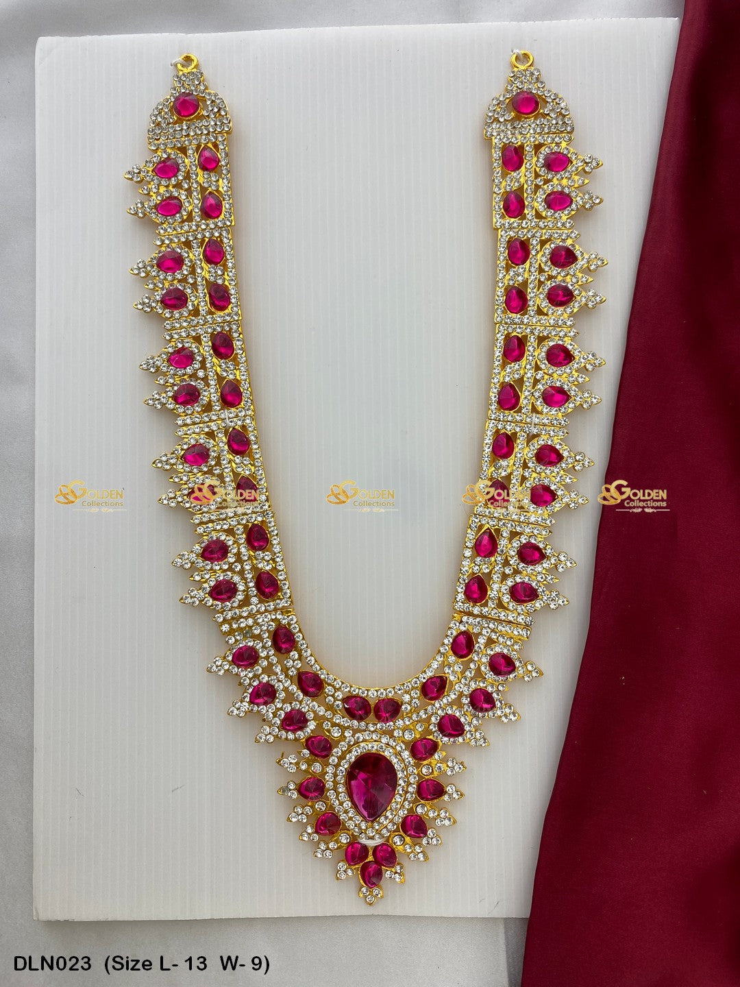 Amman Devotional Long Necklace Goldencollections Size: 14 X 9, Color: Multi, Style: 1 Step Image 1