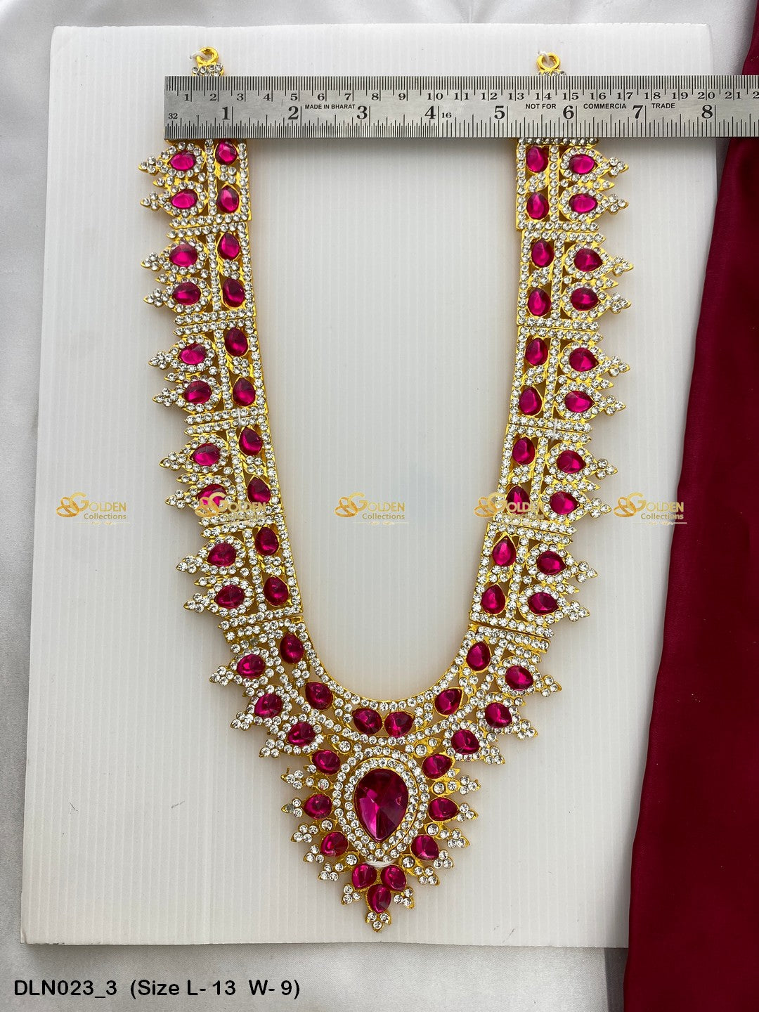 Amman Devotional Long Necklace Goldencollections Size: 14 X 9, Color: Multi, Style: 1 Step Image 3