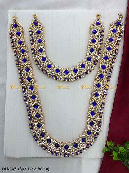 Artisan Crafted Long Necklace Set Size: 13 X 10, Color: Blue, Style: 2 Step Image 1