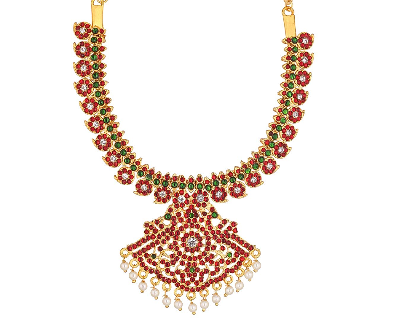 Buy Bharatanatyam Pearl Mango Necklace - Golden Collections