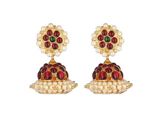 Elegant Handcrafted Bharatanatyam Jhumka Earrings