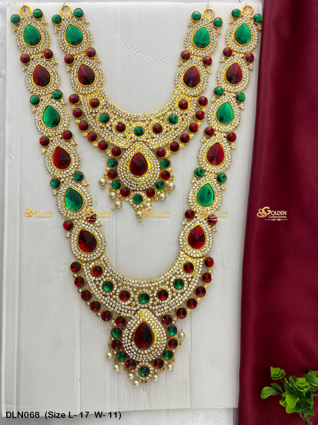 Buy Deity Ornaments Online Amman Long Necklace Size: 17 X 11, Color: Multi, Style: 2 Step Image 1