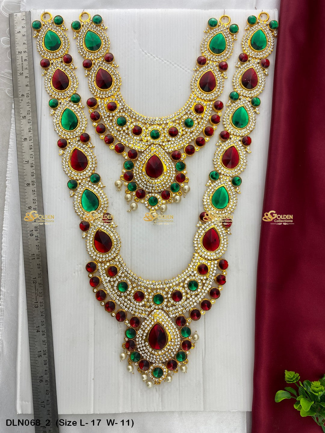 Buy Deity Ornaments Online Amman Long Necklace Size: 17 X 11, Color: Multi, Style: 2 Step Image 2