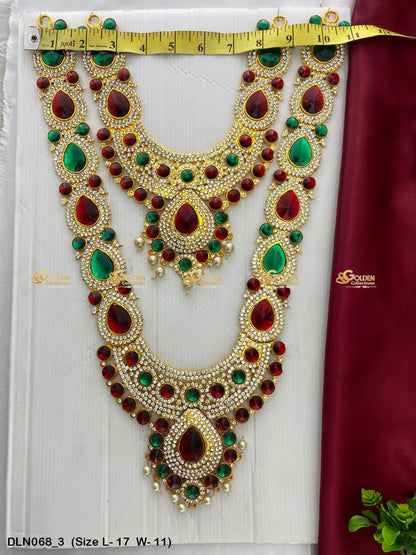 Buy Deity Ornaments Online Amman Long Necklace Size: 17 X 11, Color: Multi, Style: 2 Step Image 3