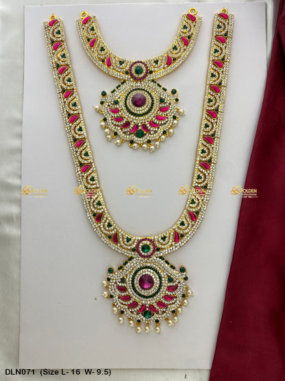 Celestial Long Necklace Exquisite Design Size: 16 X 9.5, Color: Multi, Style: 2 Step Image 1