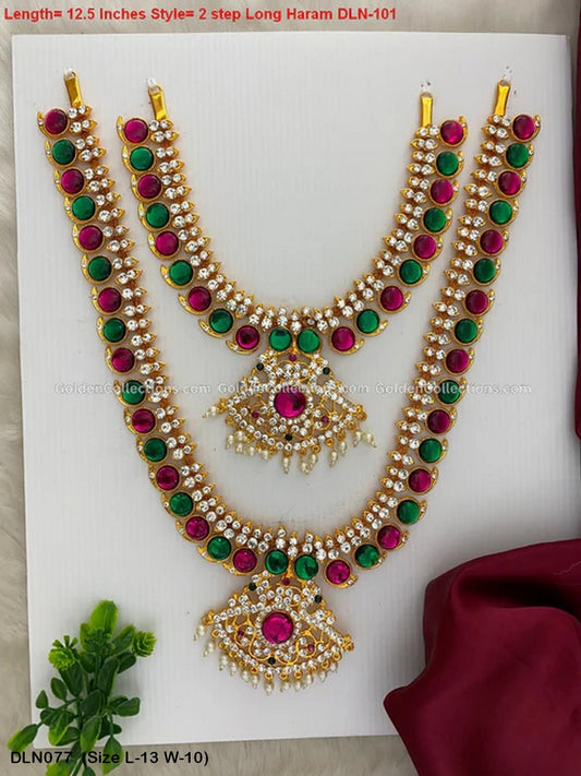 Deity Jewellery Set For Goddess Idol Shop Now Size: 13 X 10, Color: Multi, Style: 2 Step Image 1