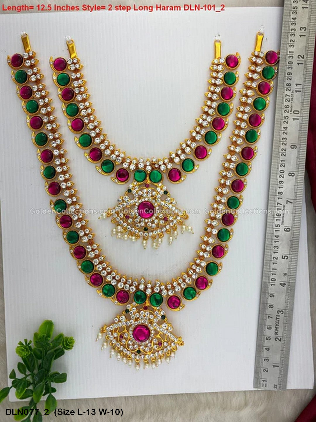 Deity Jewellery Set For Goddess Idol Shop Now Size: 13 X 10, Color: Multi, Style: 2 Step Image 2