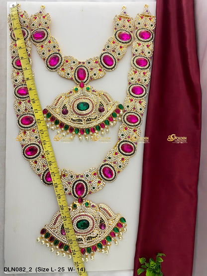 Deity Long Necklace For Varalakshmi Buy Online Size: 25 X 14, Color: Multi, Style: 2 Step Image 2