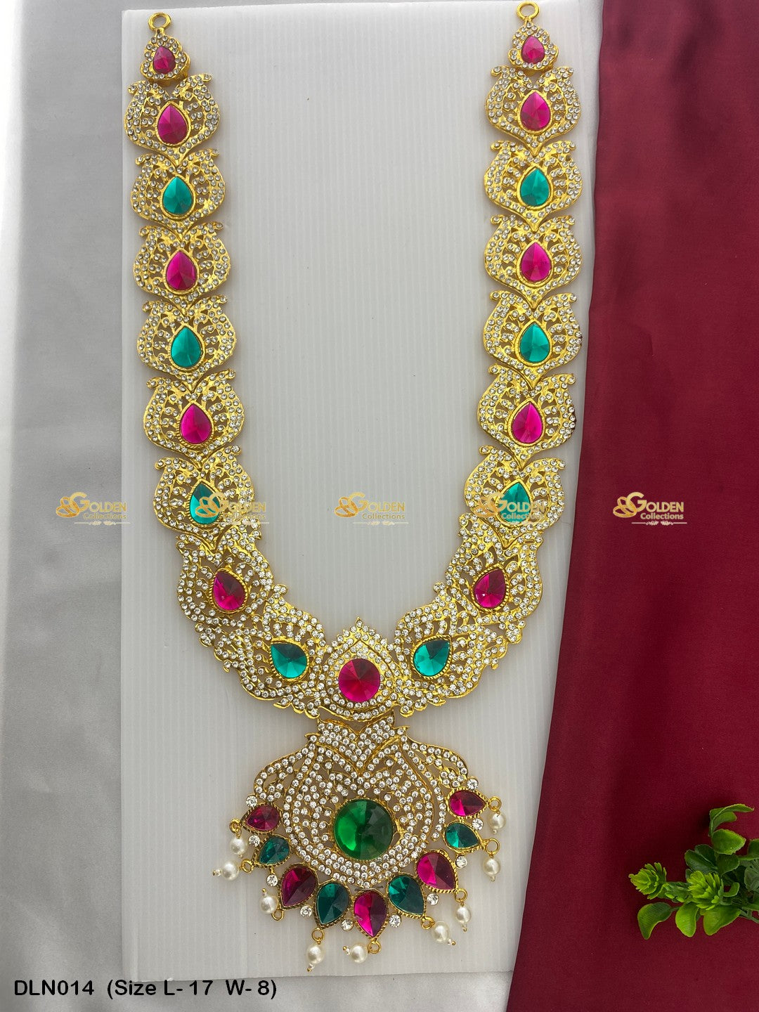 Deity Long Necklace for Worship - GoldenCollections DLN-014