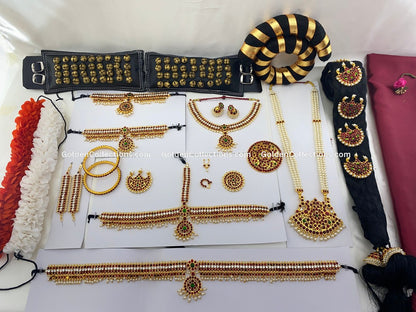 Elegant Bharatanatyam Jewellery Full Set By Goldencollections Bds008