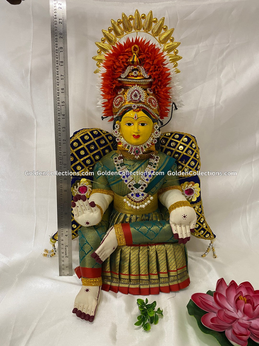 Elegant Varalakshmi Vratham Jewellery Decorated Idol Goldencollections