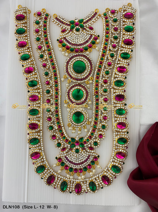 Exclusive Temple Deity Long Necklace Size: 12 X 8, Color: Multi, Style: Chest Image 1