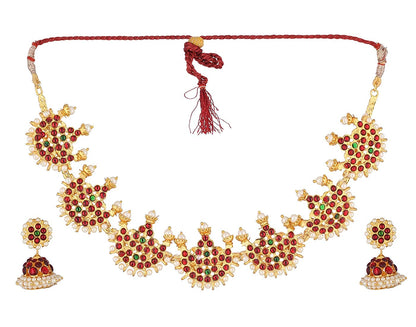 Exquisite, Bharatanatyam, Short Necklace Goldencollections