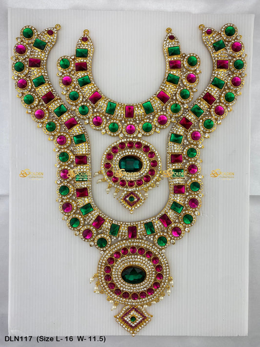 Exquisite Temple Deity Necklace Online Exclusive Size: 16 X 11.5, Color: Multi, Style: Chest Image 1