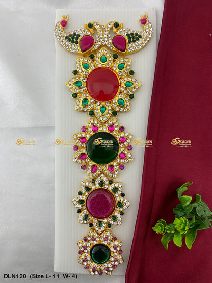 God Goddess Jewellery Deity Long Haram Collection Size: 11 X 3.5, Color: Multi, Style: Chest Image 1