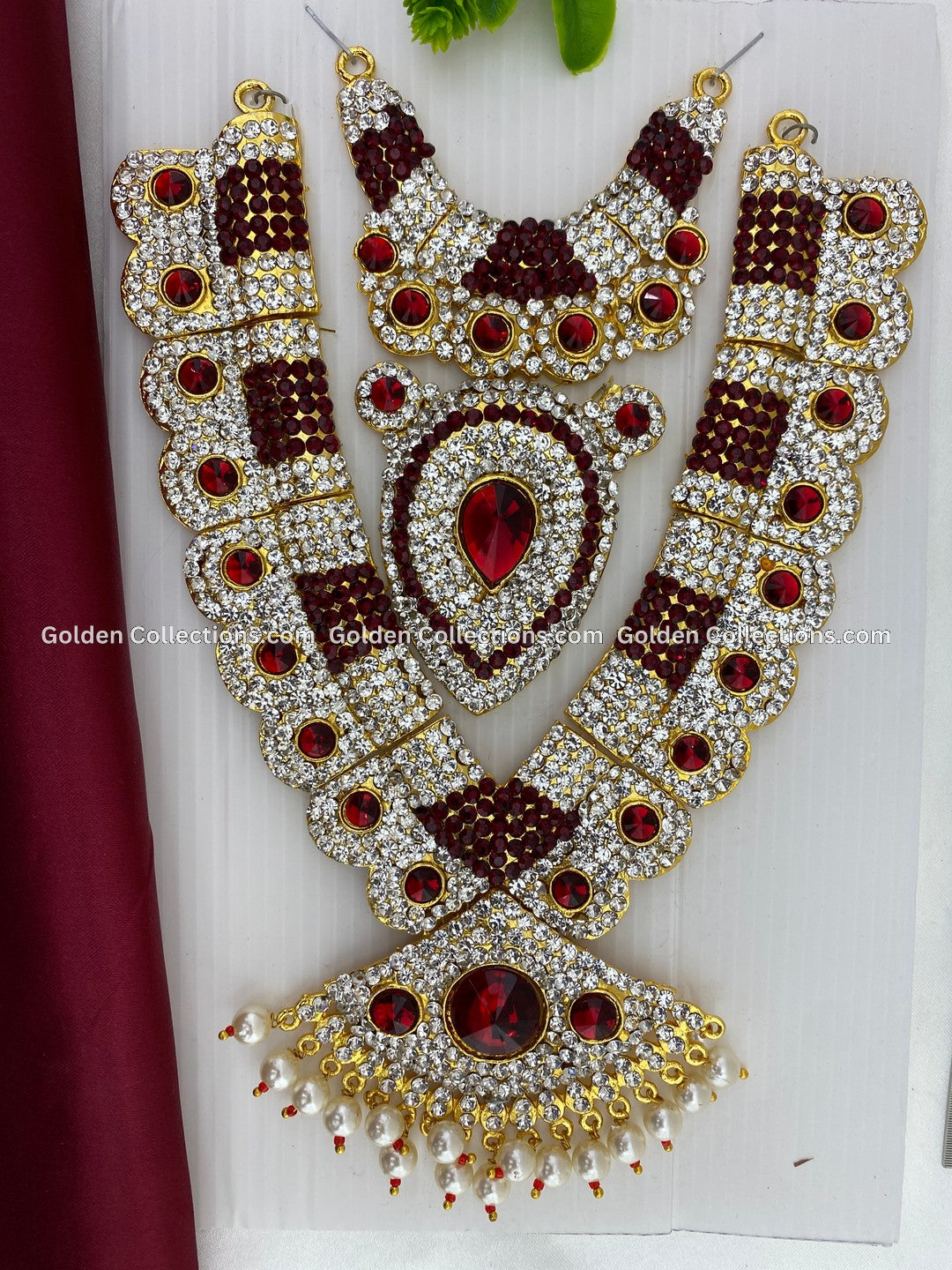 Deity Goddess Amman Alangaram Necklace Jewellery GoldenCollections