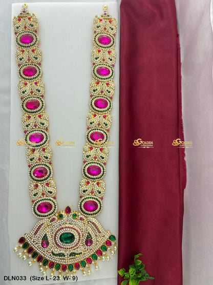 Goddess Lakshmi Long Necklace - GoldenCollections DLN-033