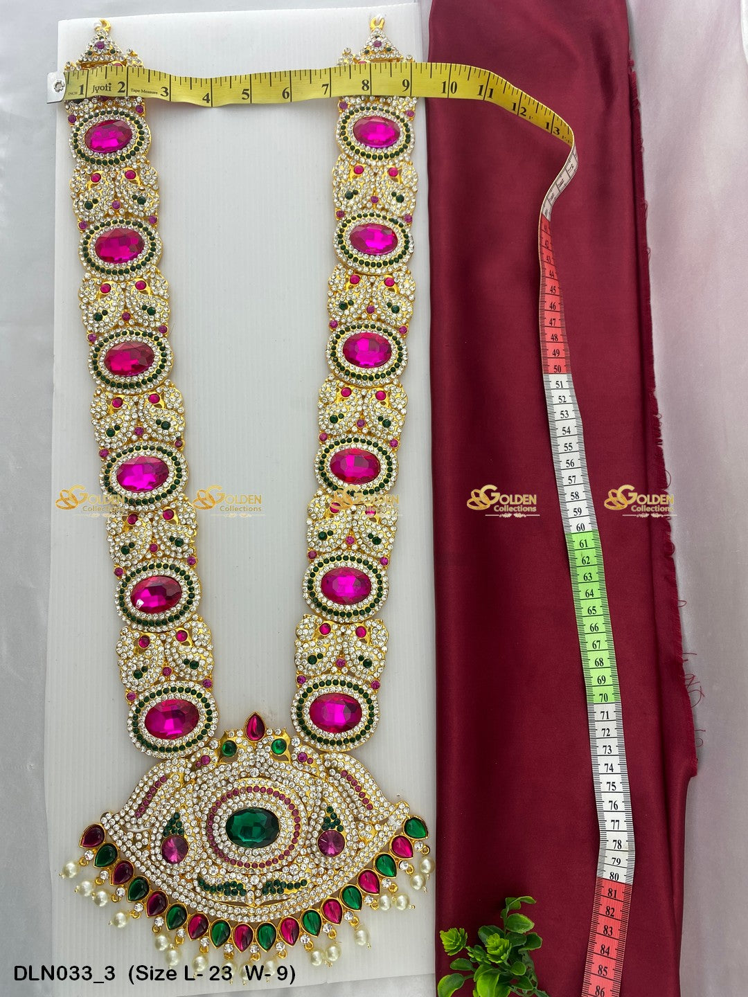 Goddess Lakshmi Long Necklace - GoldenCollections DLN-033