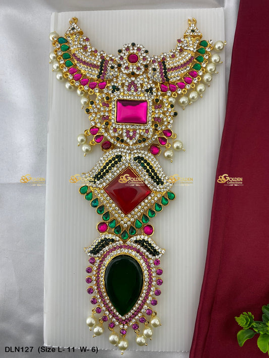 Goddess Lakshmi Long Necklace Divine Beauty Unveiled Size: 11 X 5, Color: Multi, Style: Chest Image 1