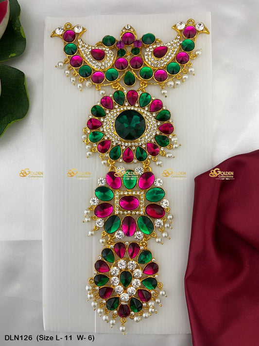 Goddess Lakshmi Long Necklace For Pujas Size: 11 X 6, Color: Multi, Style: Chest Image 1