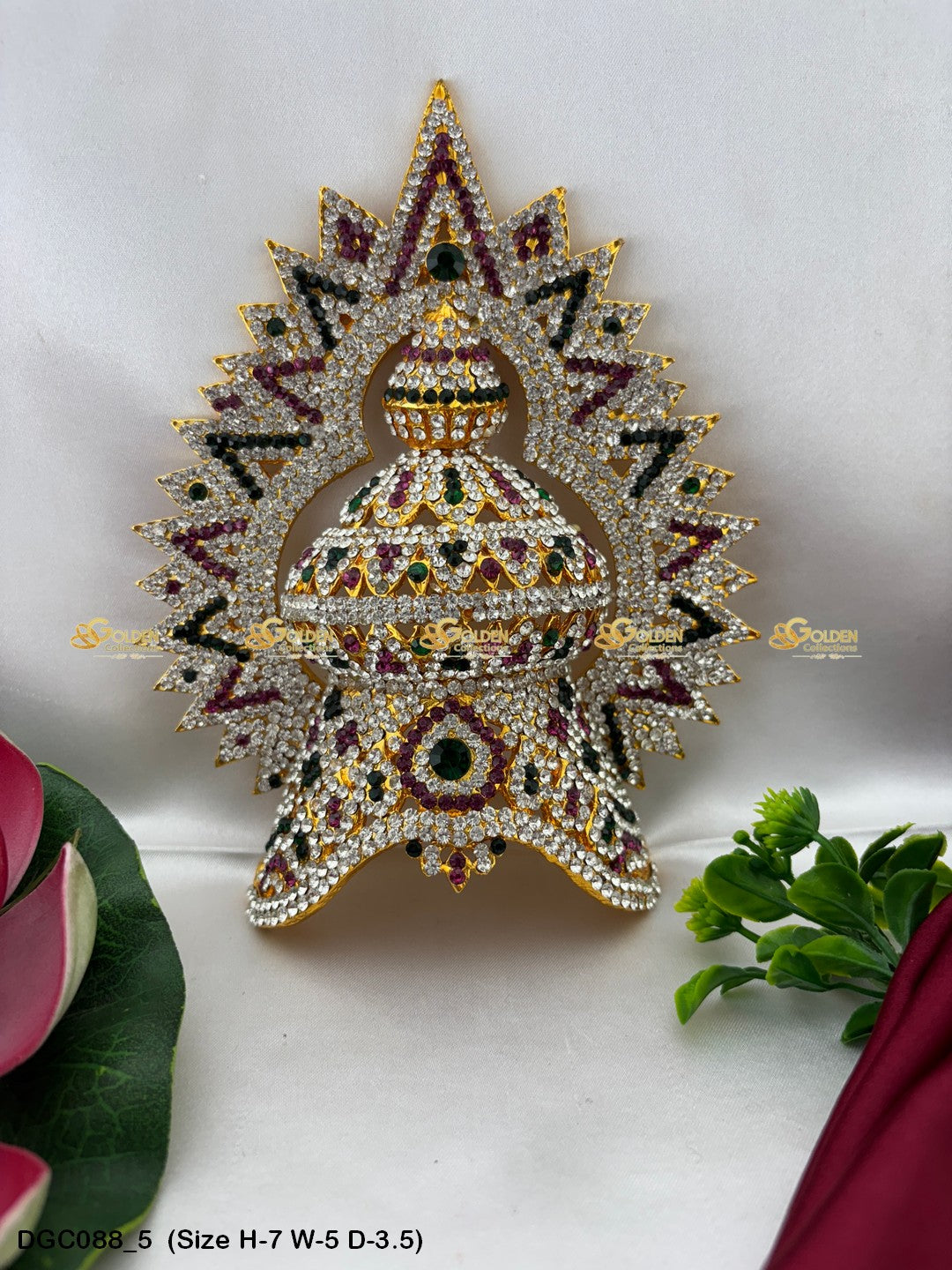 Golden Crown for Hindu Goddess - GoldenCollections DGC-088