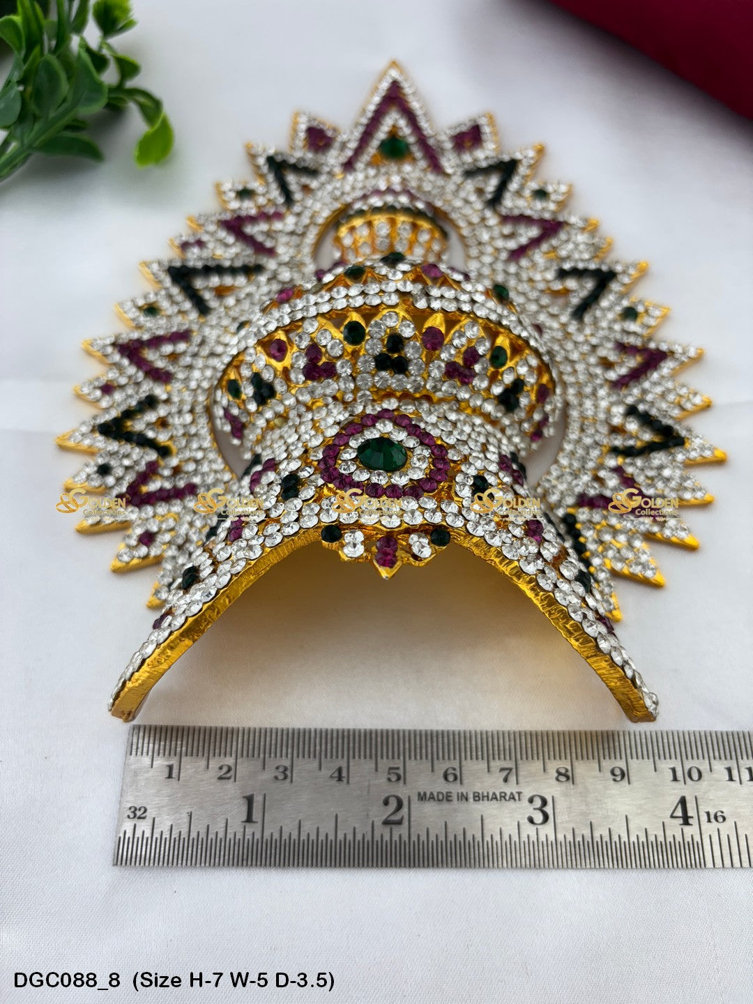 Golden Crown for Hindu Goddess - GoldenCollections DGC-088