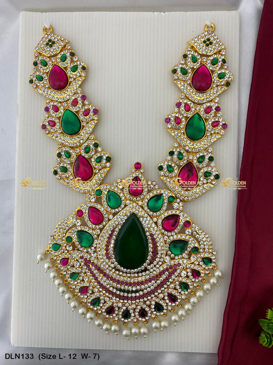 Goldencollections Exclusive Deity Jewellery Set Size: 12 X 7, Color: Multi, Style: Chest Image 1