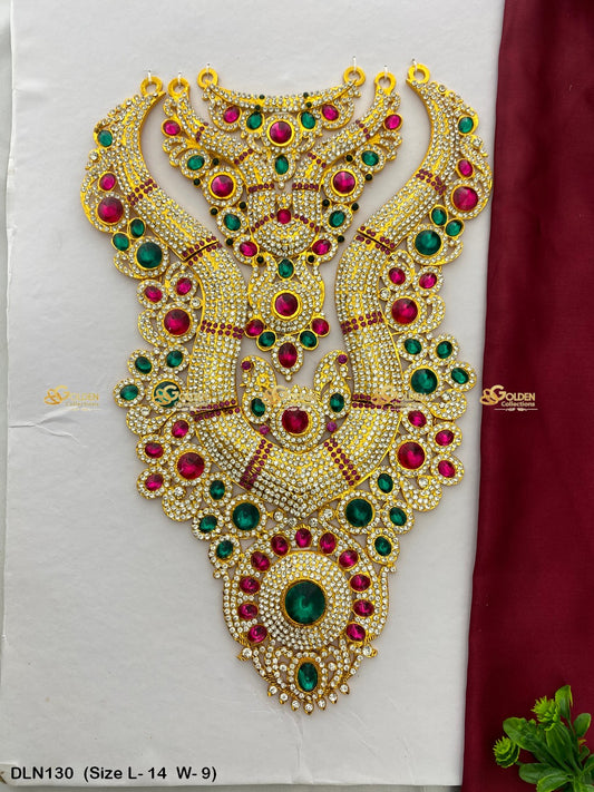 Golden Collections Of Deity Stone Long Haram Size: 14 X 9, Color: Multi, Style: Chest Image 1