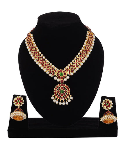 Harmony Bharatanatyam jewelry Short Necklace earrings Goldencollections