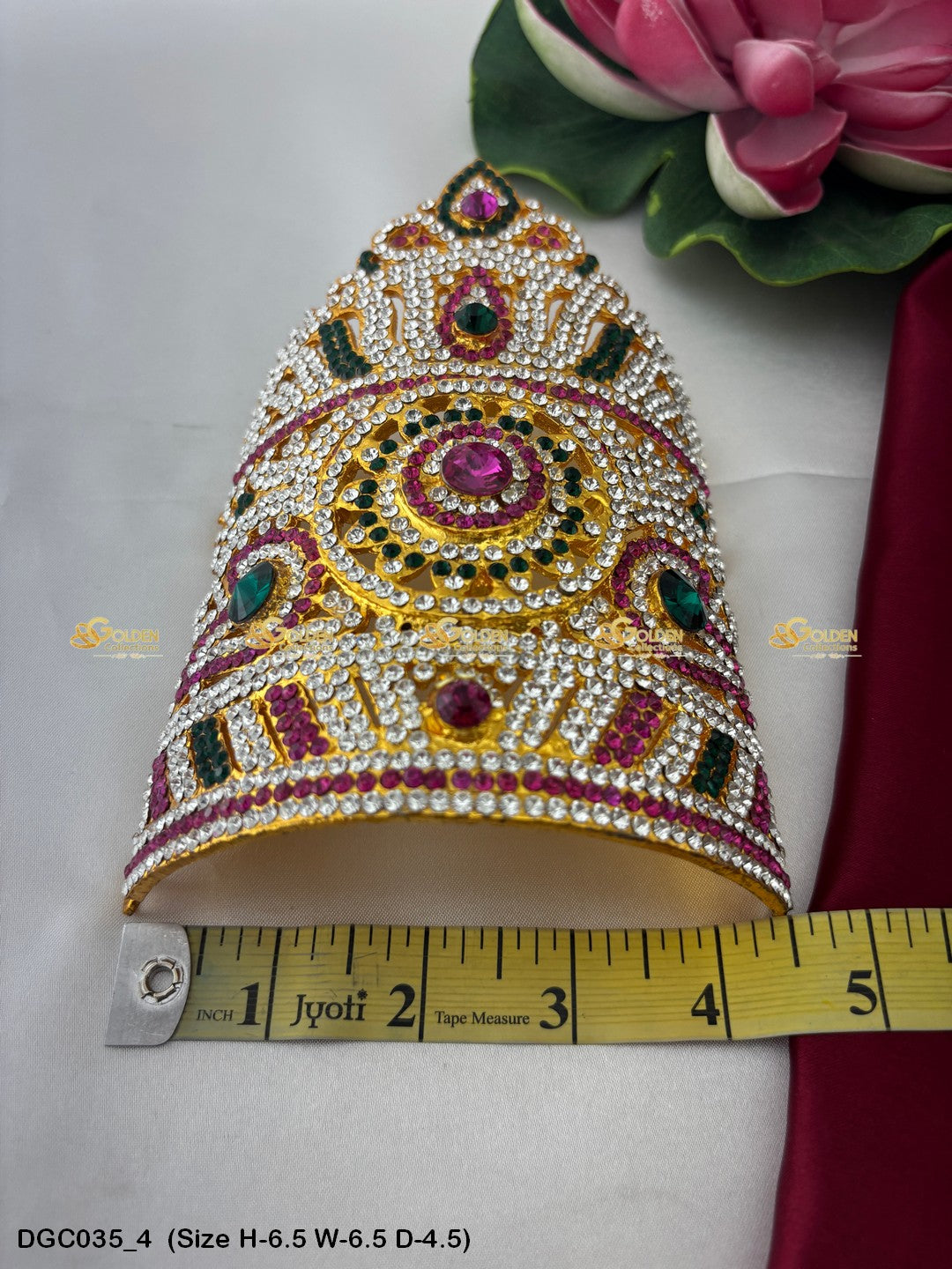 Hindu Deity Crown with Intricate Design - GoldenCollections DGC-035