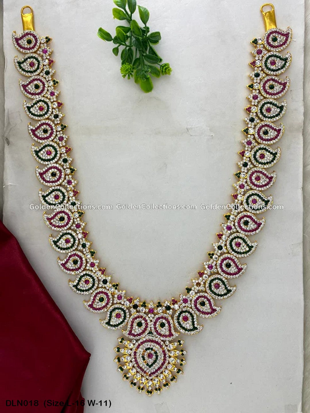 Hindu God Goddess Long Necklace Goldencollections Size: 16 X 11, Color: Multi, Style: 1 Step Image 1