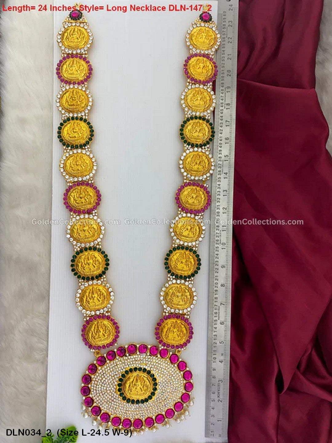 Indian God Jewellery Collection Goldencollections Size: 24.5 X 9, Color: Multi, Style: 1 Step Image 2