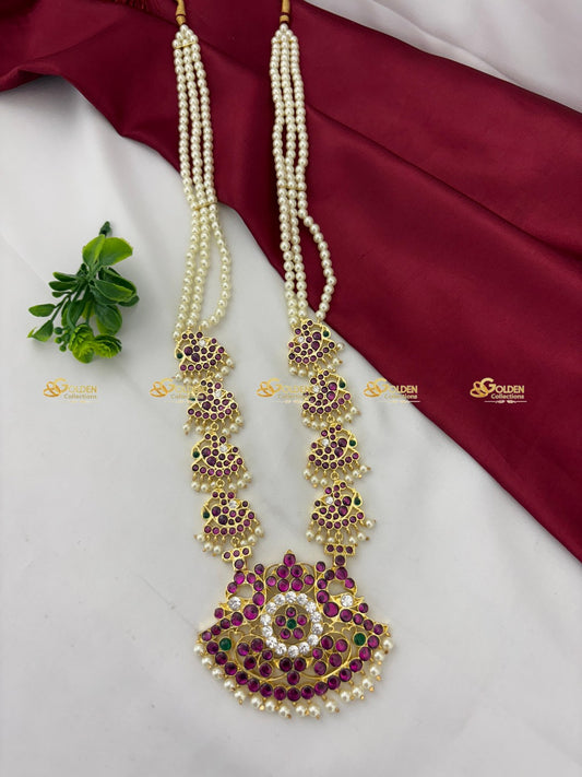 Kemp Long Necklaces For Bharatanatyam Dance Performances  Color: Kemp Style: Kemp Long Necklace Image 1