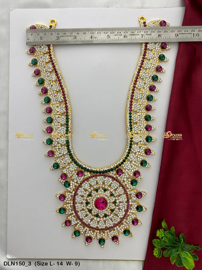 Lakshmi Pendant Long Harams: Symbolism and Style DLN-150