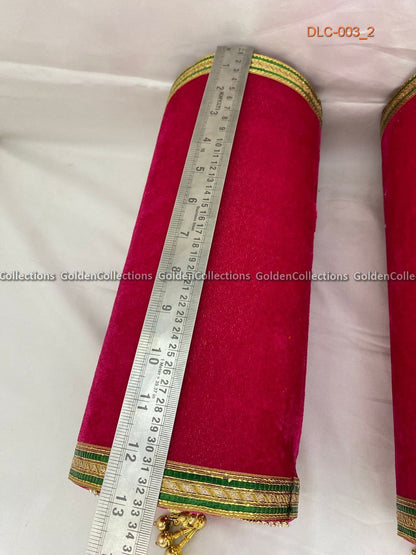 Long Pink Cushion for Goddess Simhasanam for Vratham and Pooja DLC-003 2