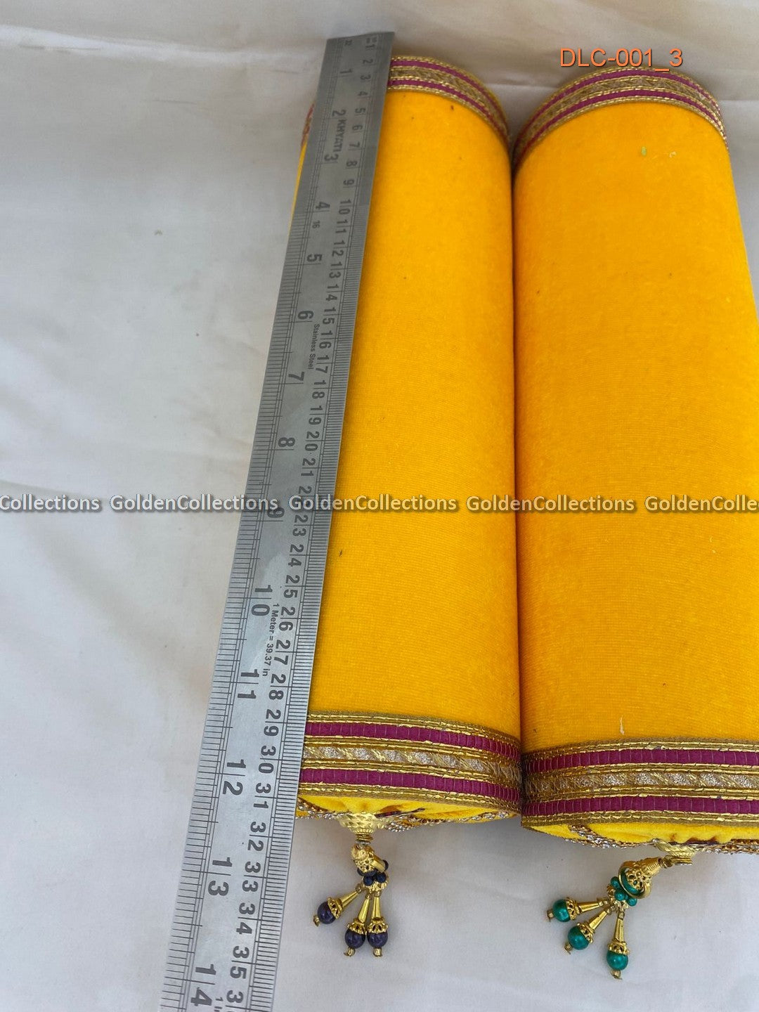 Long Round Yellow Cushion for Goddess Simhasanam DLC-001 3