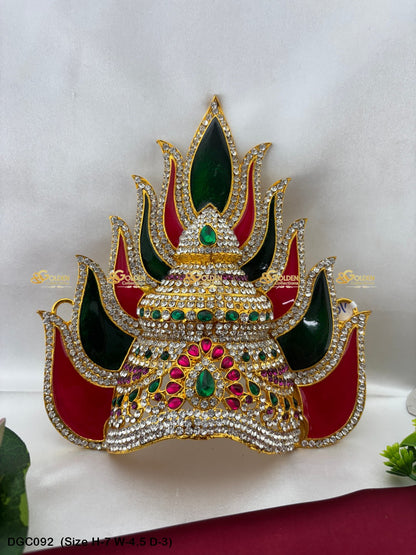 Ornate Crown Mukut for God - GoldenCollections DGC-092