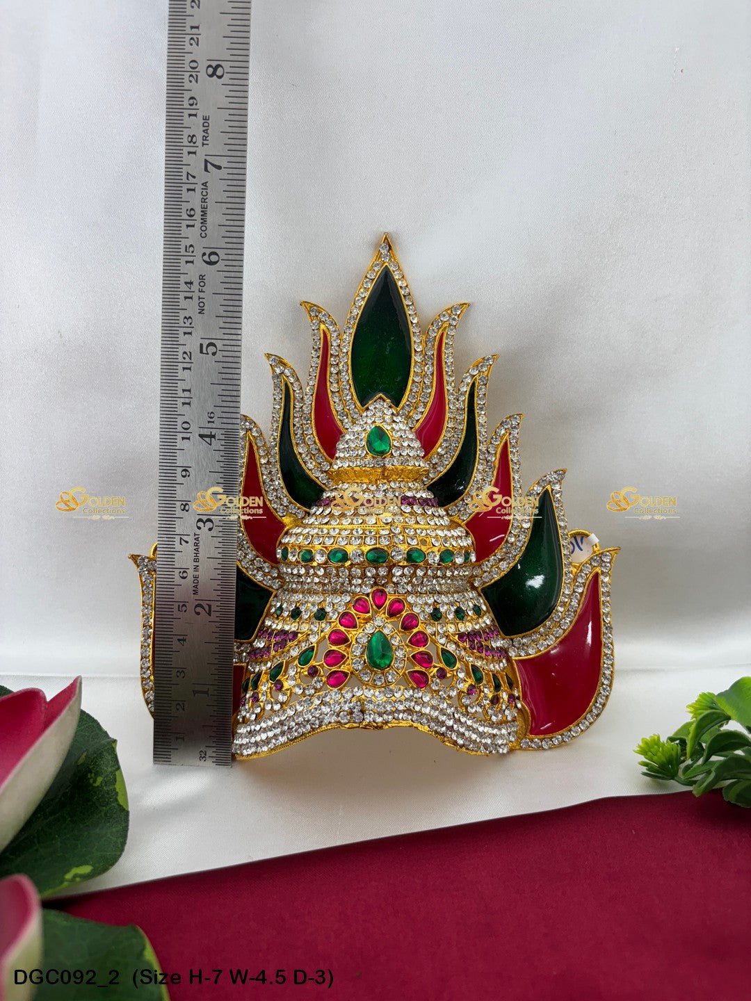 Ornate Crown Mukut for God - GoldenCollections DGC-092