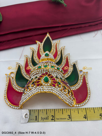 Ornate Crown Mukut for God - GoldenCollections DGC-092