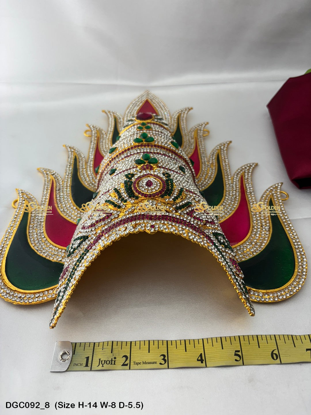 Ornate Crown Mukut for God - GoldenCollections DGC-092