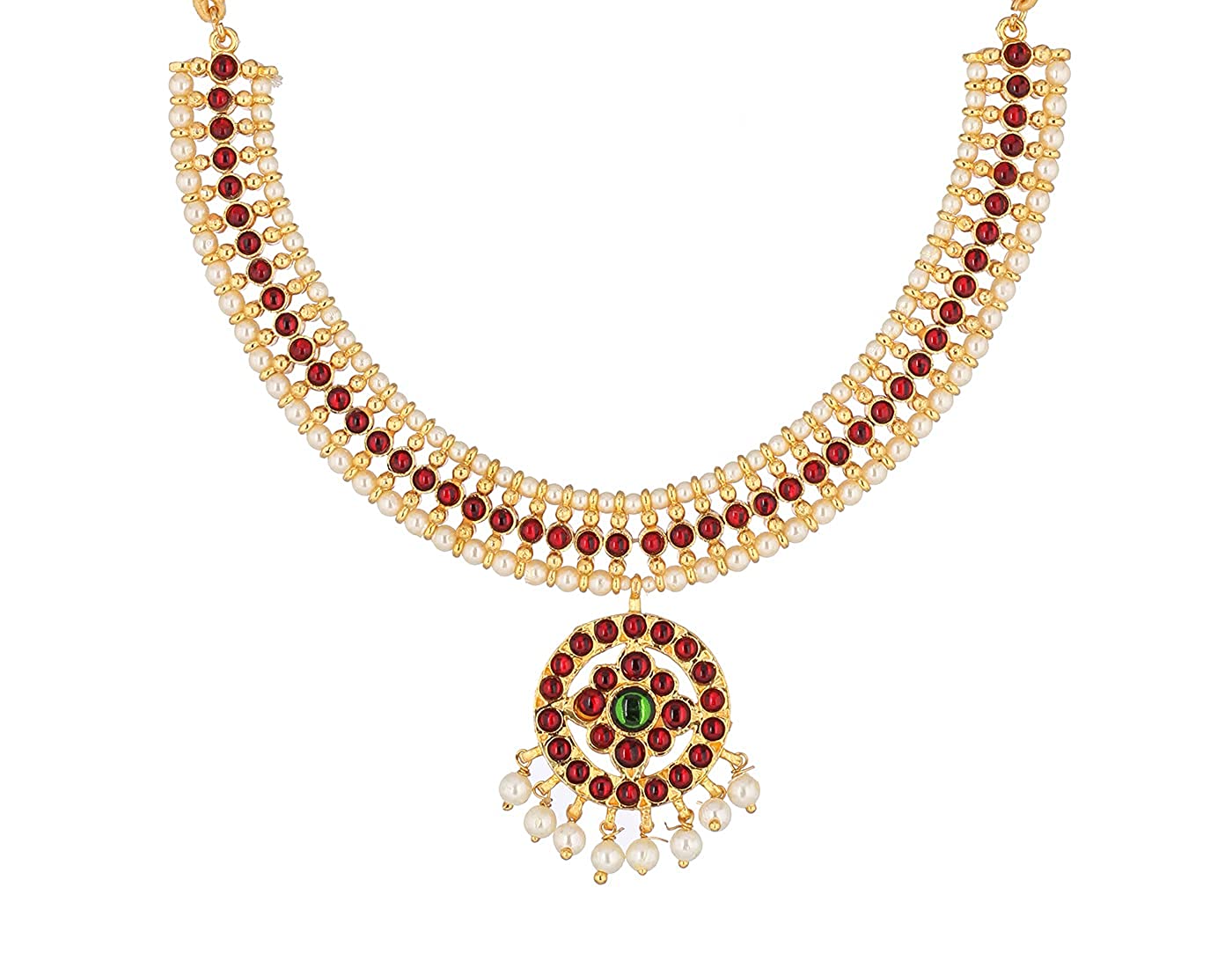 Radiant Bharatanatyam Temple Necklace Goldencollections