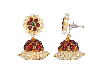 Radiant Bharatanatyam Earrings temple Goldencollections