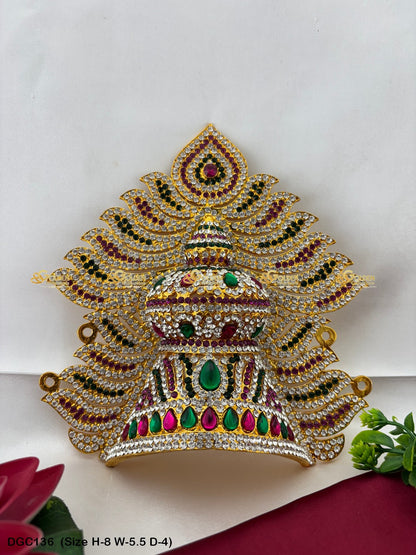 Sacred Crown For God Idol Goldencollections Size: 8 X 5 X 4, Color: Multi, Style: Jwala Image 1