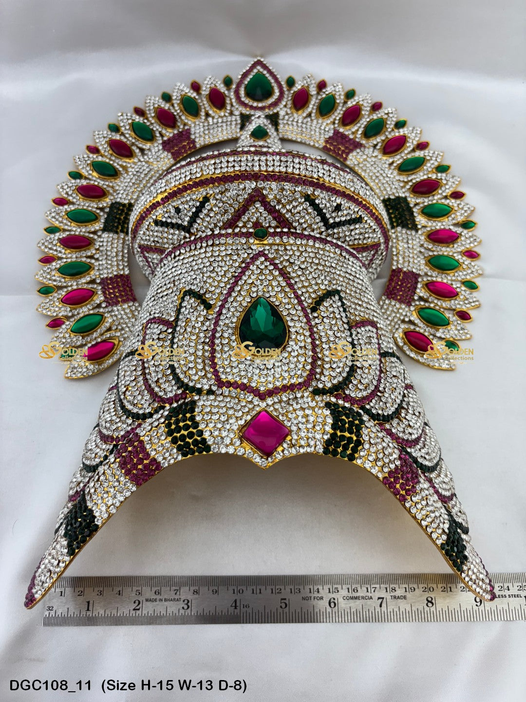 Sacred Jewelled Crown For Hindu Deity Goldencollections Size: 15 X 13 X 8, Color: Multi, Style: Arch Image 11