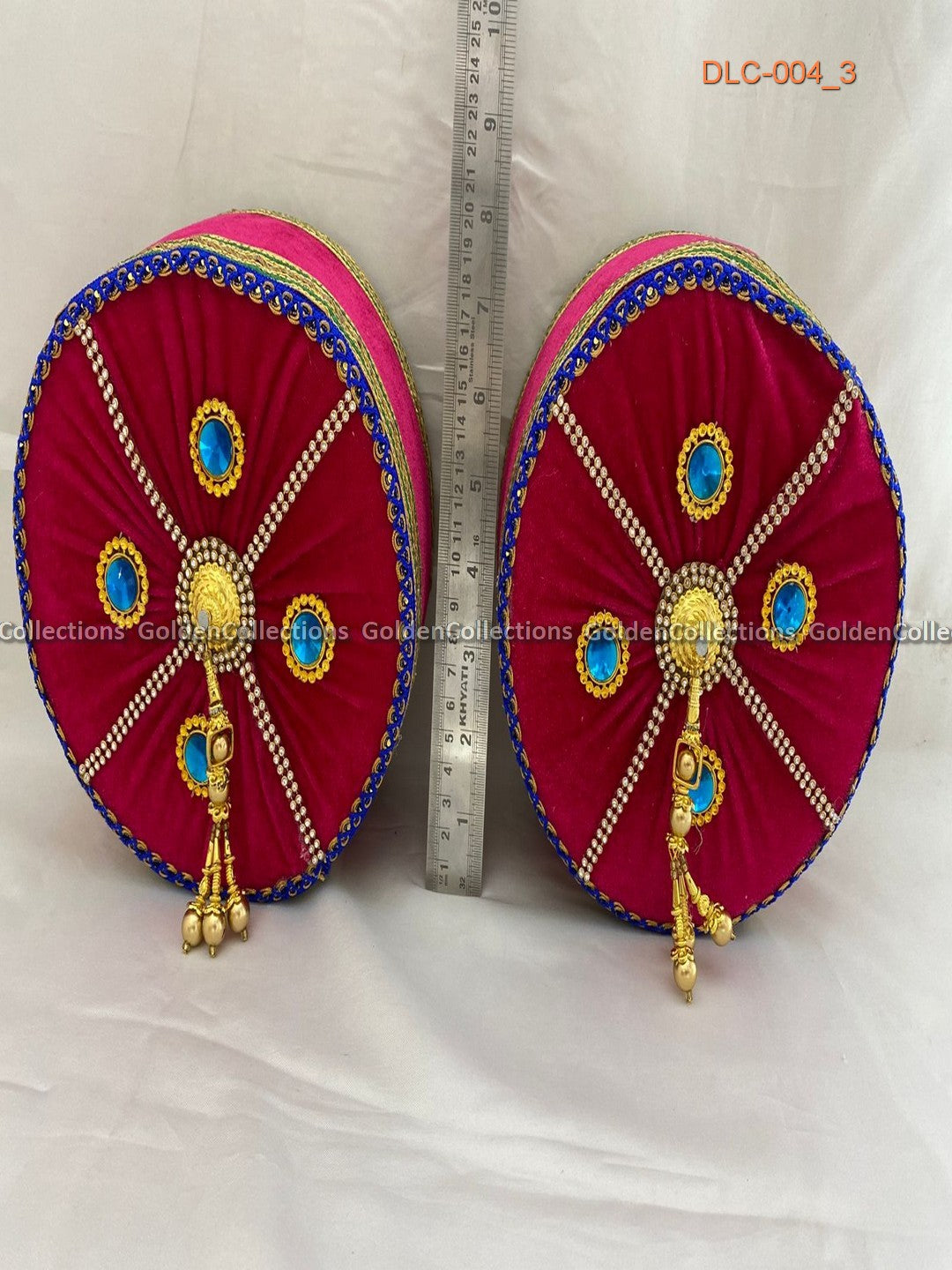 Small Round Pink Cushions for Lakshmi Devi Simhasanam Peetham DLC-004 3