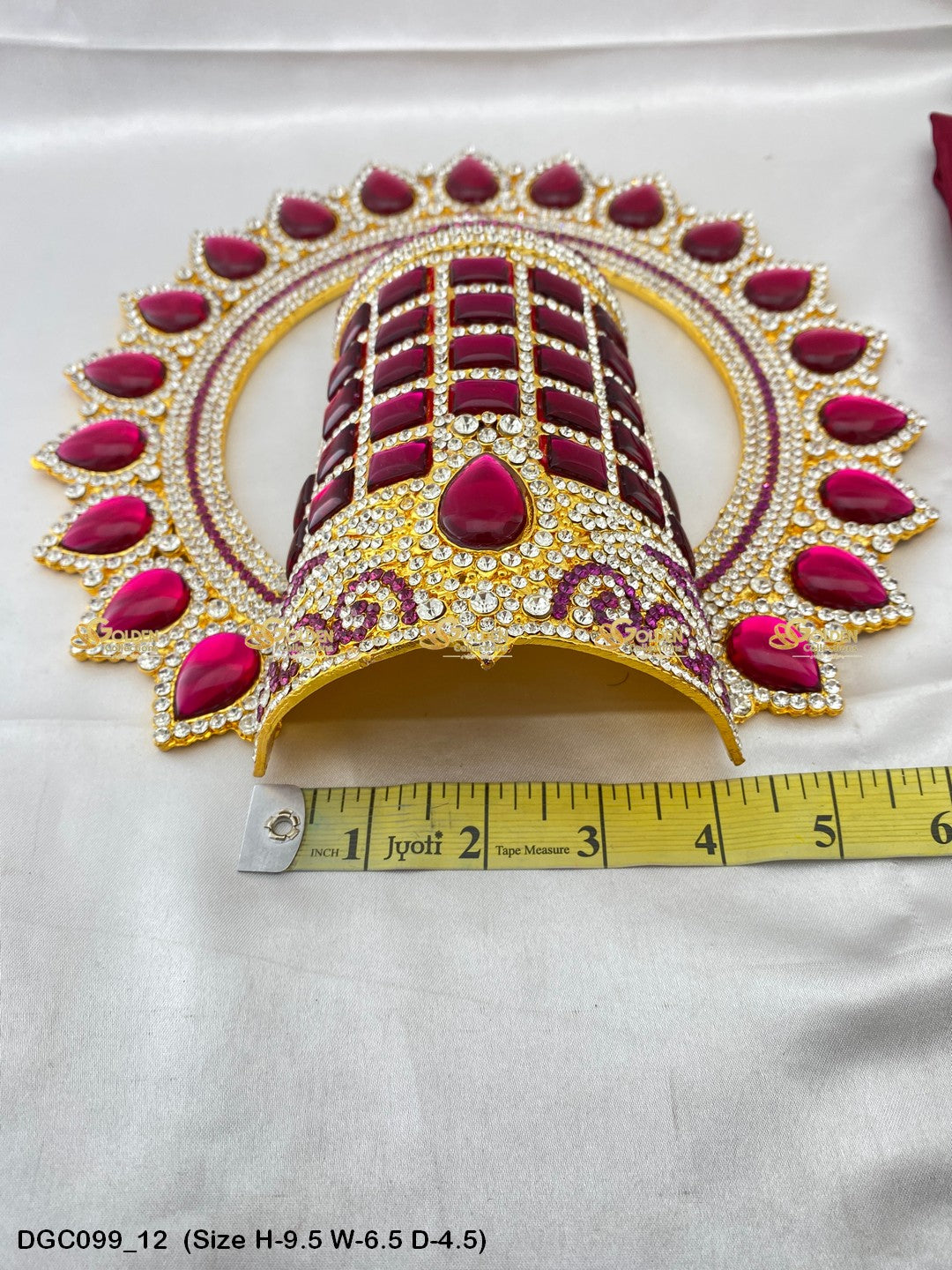 Traditional Crown For Goddess Goldencollections Size: 9.5 X 6.5 X 4.5, Color: Multi, Style: Arch Image 12