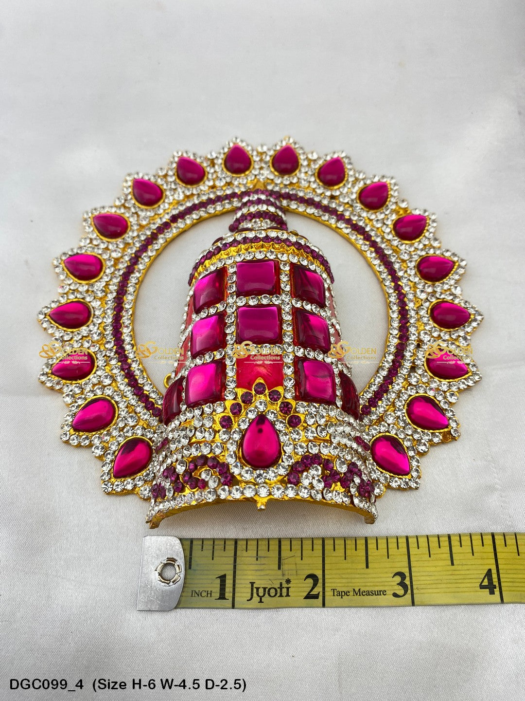 Traditional Crown For Goddess Goldencollections Size: 6 X 4.5 X 2.5, Color: Multi, Style: Arch Image 4